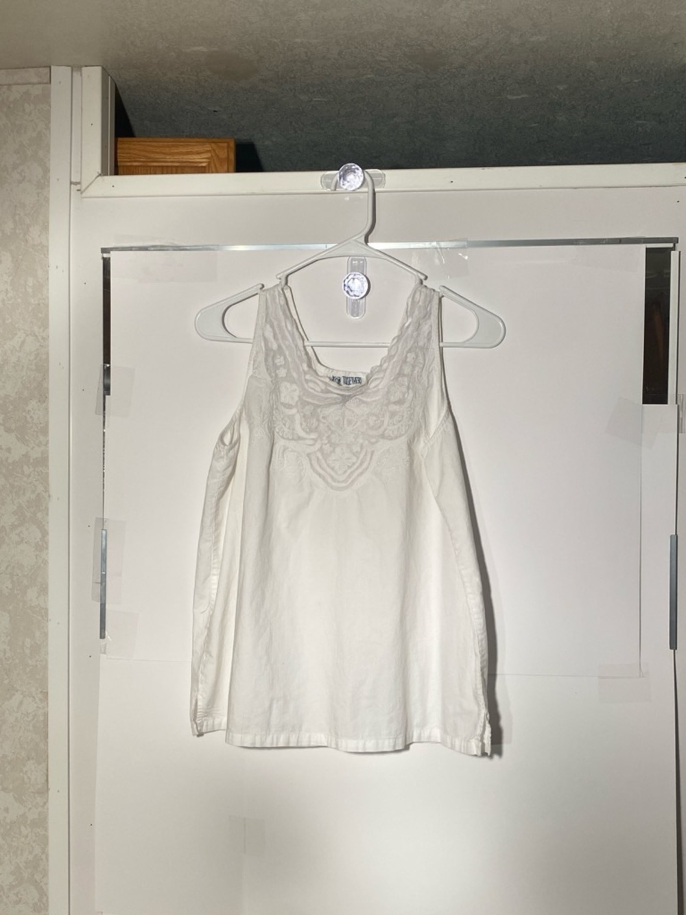 Vintage brand Together White Embroidered Camisole Tank